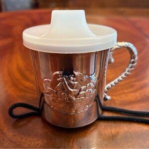 Vintage Gorham Noah's Ark Child's Silverplate Baby Sippy Cup